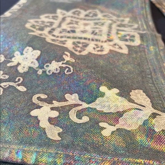 Free People We The Free Iridescent Tinsley Baggy High Rise Jeans- 26 - Picture 5 of 16